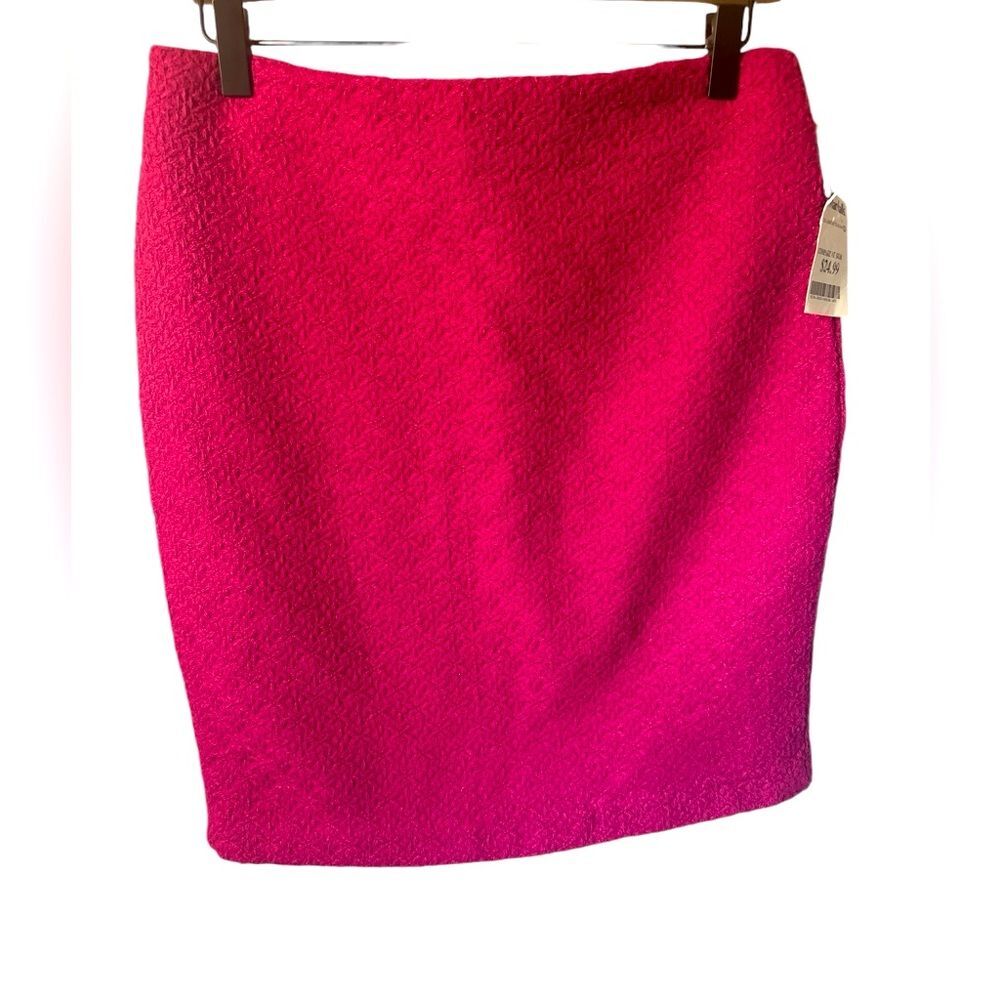 NWT Cynthia Rowley Magenta Pink wool blend pencil skirt 4. Lined career